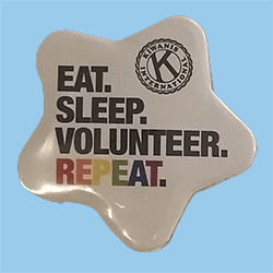 Button Stern EAT.SLEEP.VOLUNTEER.REPEAT.